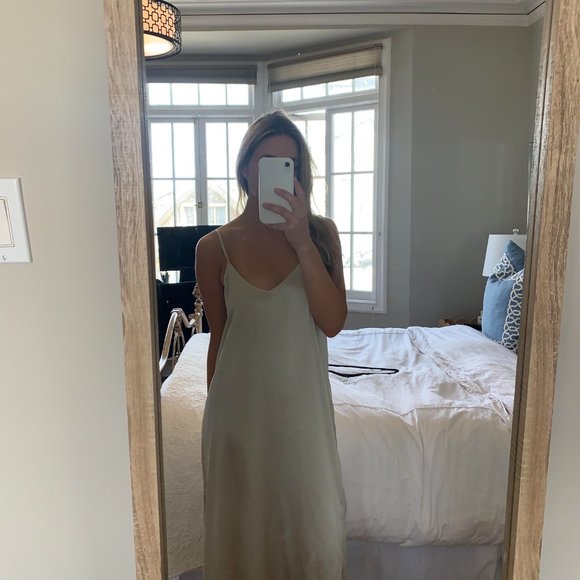 ATM Silk Slip Dress - Picture 2 of 2